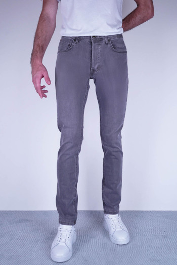 Slim Fit Erkek Dar Paça 5 Cep Kot Pantolon Bakır