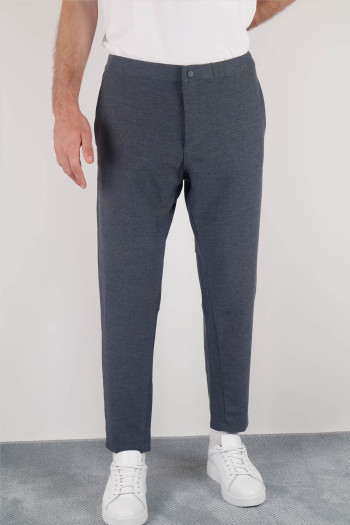 Havuç Kesim Erkek  Yan Cepli Spor Penye Kumaş Jogger Pantolon