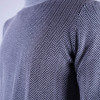 Slim Fit  Erkek Desenli Tam Boğazlı Dokuma Triko Bej