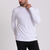 Slim Fit Erkek Bambu Kumaş O Yaka Penye Triko Beyaz