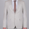 Slim Fit Erkek Sivri Yaka Yeleksiz Klasik Takım Elbise Bej