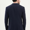 Slim Fit Erkek Mono Yaka Torba Cep Gofre Tek Blazer Ceket Lacivert