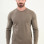 O Yaka Erkek Düz Bambu Kumaş Triko Sweat Gri