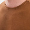 O Yaka Erkek Düz Bambu Kumaş Triko Sweat Camel