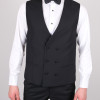 Slim Fit Kırlangıç Yaka Simli Smokin Siyah
