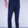 Relaxed Fit Erkek Havuç Kesim Ham Keten Jogger İpli Pantolon Lacivert