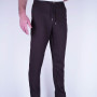 Relaxed Fit Erkek Havuç Kesim Ham Keten Jogger İpli Pantolon Kahverengi