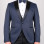 Slim Fit  Erkek Kırlangıç Yaka   Dokulu Armürlü  Orijinal Smokin Lacivert