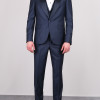 Slim Fit Erkek  Kırlangıç Saten  Yaka Armürlü Smokin Lacivert