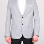 Slim Fit Erkek Kareli Mono Yaka Tek Blazer Ceket Gri