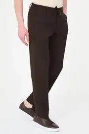 Slim Fit Erkek Gofre Kumaş Pamuklu İpli Jogger Pantolon 5