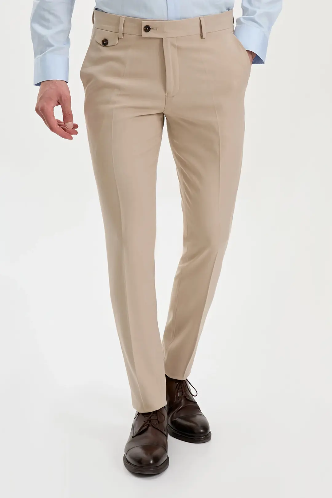 Slim Fit Erkek Yan Cep Likralı Rahat Penye Kumaş Pantolon