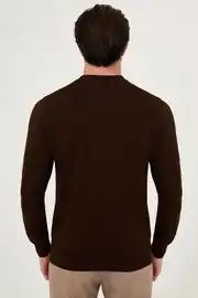 Slim Fit Erkek O Yaka Örme İnce Triko Kazak 4