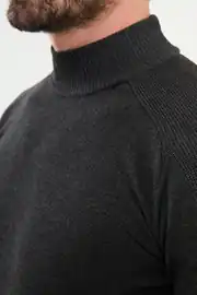 Slim Fit Erkek Yarım Balıkçı Dokuma Triko Kazak 3