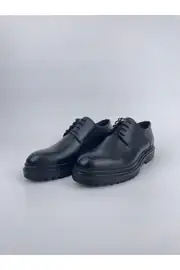 Erkek Hakiki Deri İğne Desen Eva Taban Klasik Ayakkabı 1