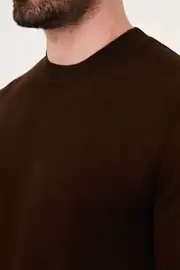 Slim Fit Erkek O Yaka Örme İnce Triko Kazak 5