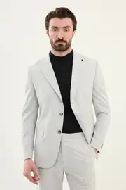 Slim Fit Erkek Dokulu Yeleksiz Jogger Takım Elbise 2