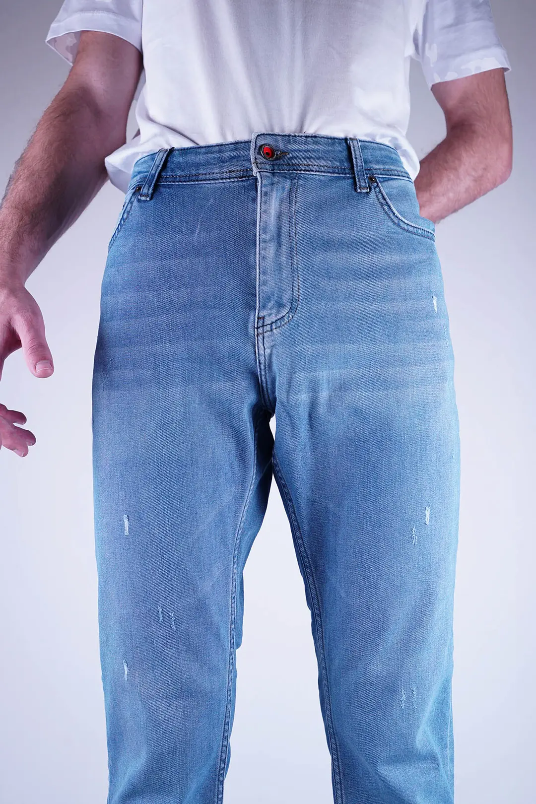 Slim Fit Erkek Destroylu Likralı Kot Pantolon 4