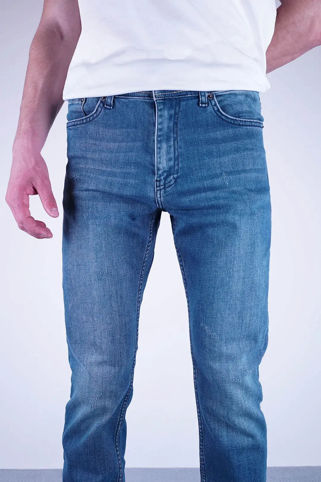 Slim Fit Erkek Daralan Paça Beş Cep Kot Pantolon 4