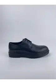 Erkek Hakiki Deri İğne Desen Eva Taban Klasik Ayakkabı 5