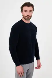 Slim Fit Erkek O Yaka Spor  Ribanalı Pamuklu Sweat 2