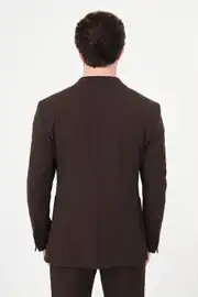 Slim Fit Erkek Mono Yaka Torba Cep Spor Gofre Kumaş Ceket 6