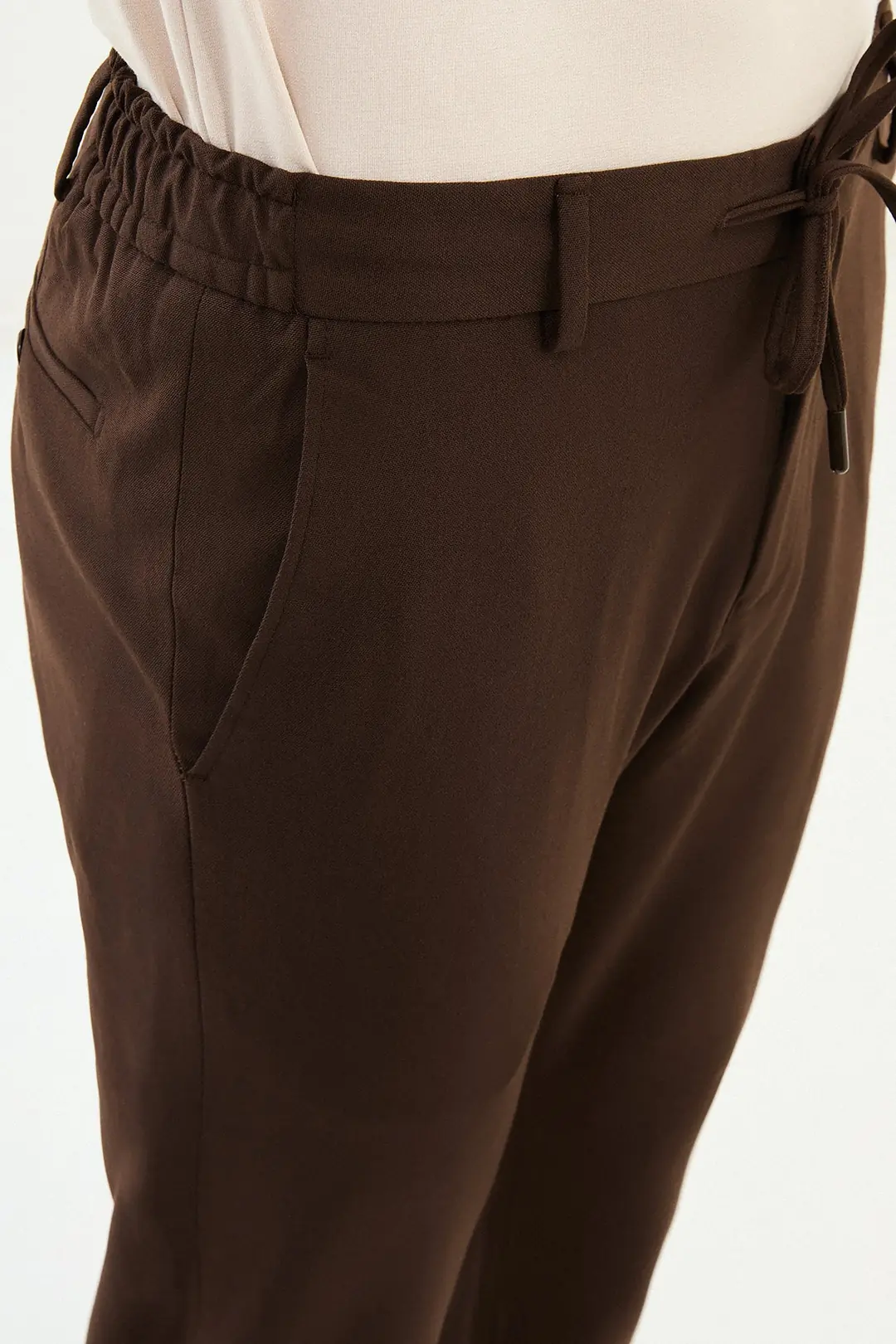 Slim Fit Erkek Likralı Rahat İpli Jogger Pantolon 2
