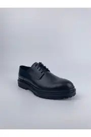 Erkek Hakiki Deri İğne Desen Eva Taban Klasik Ayakkabı 4