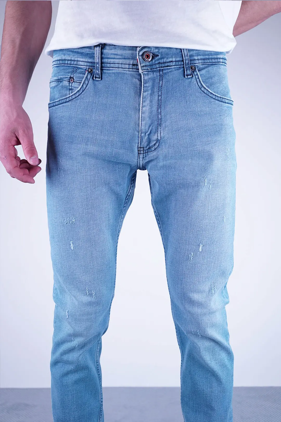 Slim Fit Erkek Destroylu Dar Paça Kot Pantolon 4