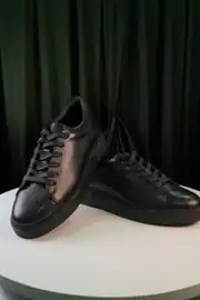 Erkek Hakik Deri Bağcıklı Sneakers Model Tırtıklı Taban Ayakkabı 1