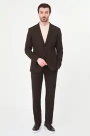 Slim Fit Erkek Mono Yaka Torba Cep Spor Gofre Kumaş Ceket 4