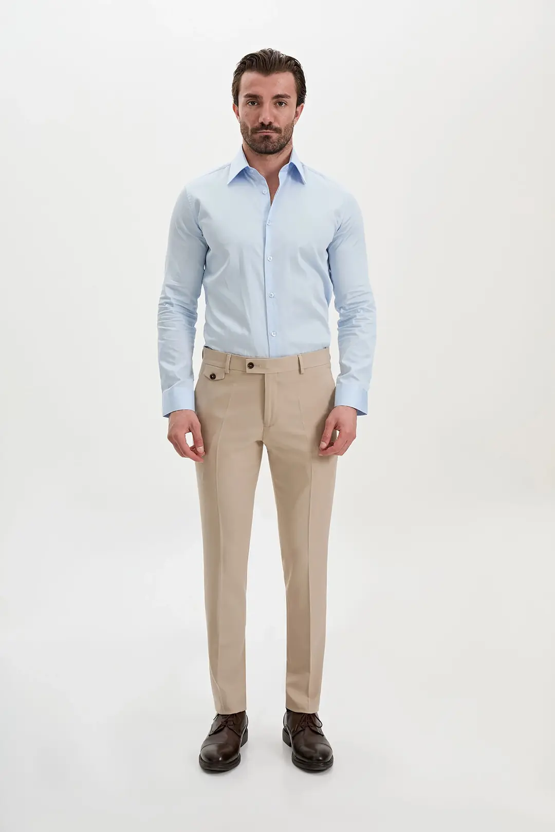 Slim Fit Erkek Yan Cep Likralı Rahat Penye Kumaş Pantolon 3