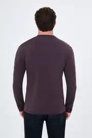 Slim Fit Erkek Penye Kumaş O Yaka Bambu İnce Sweat  3