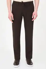 Slim Fit Erkek Gofre Kumaş Pamuklu İpli Jogger Pantolon 4
