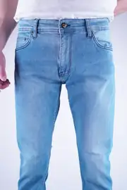 Slim Fit Erkek Taşlamalı Dar Paça Kot Pantolon 4