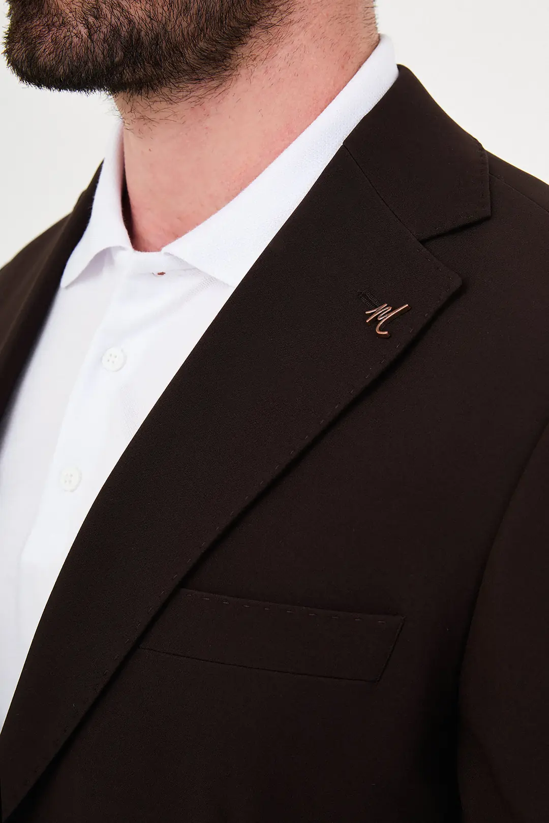 Slim Fit Erkek Geniş Mono Yaka Digital Baskı Rahat Kumaş Takım Elbise  6