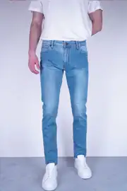 Slim Fit Erkek Taşlamalı Dar Paça Kot Pantolon 2