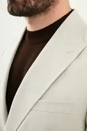 Relaxed Fit Erkek Kırlangıç Yaka Çift Düğme Takım Elbise 4
