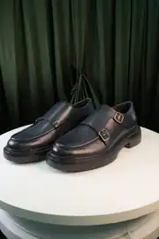 Erkek Hakiki Deri Tokalı Hafif Havuz Taban Loafer Ayakkabı 3