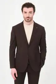 Slim Fit Erkek Mono Yaka Torba Cep Spor Gofre Kumaş Ceket 1