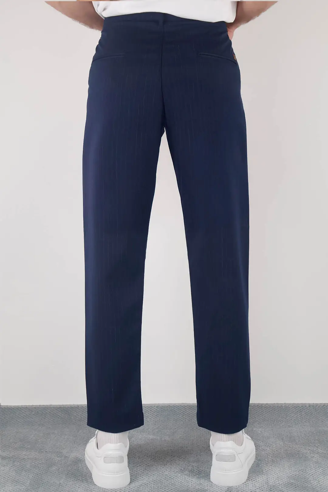 Slim Fit Erkek Çizgili İpli Lastikli Bel Jogger Pantolon 3