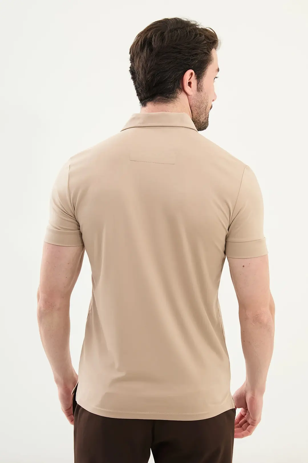 Slim Fit Polo Yaka Tansel Penye Kumaş Tshırt 2