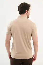 Slim Fit Polo Yaka Tansel Penye Kumaş Tshırt 2