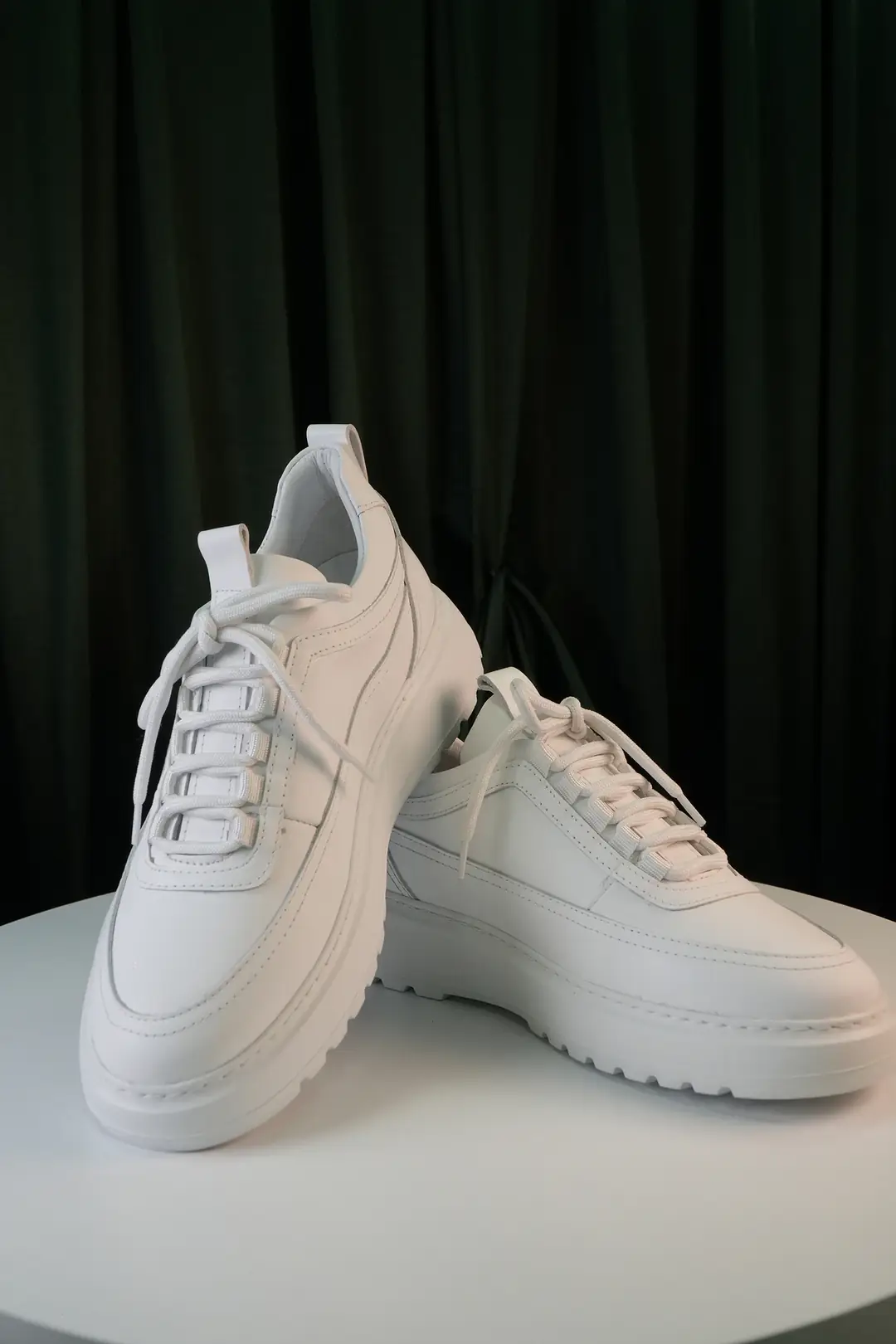 Erkek Hakiki Deri Bağcıklı Rahat Taban Spor Sneakers Ayakkabı 1