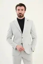 Slim Fit Erkek Dokulu Yeleksiz Jogger Takım Elbise 1