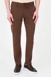 Slim Fit Erkek İpli Lastikli Likralı Penye Kumaş Jogger Pantolon 4