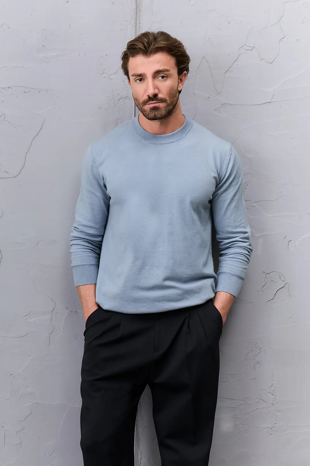 Slim Fit O Yaka Kaşmir Yumuşak Kumaş İnce Triko  6