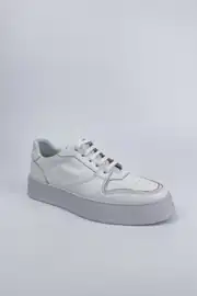 Erkek Hakiki Deri Eva Taban Nokta Desenli Spor Ayakkabı 4