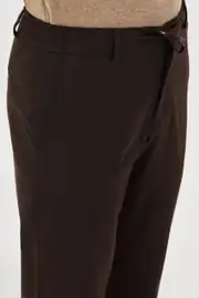 Slim Fit Erkek Yünlü İpli Jogger Lastikli Bel Kışlık Pantolon  3