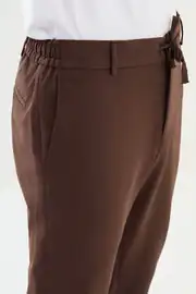 Slim Fit Erkek Penye Kumaş İpli Jogger Pantolon 3